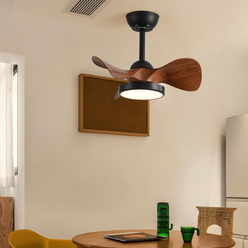 Retro Round Acrylic LED Ceiling Fan Light