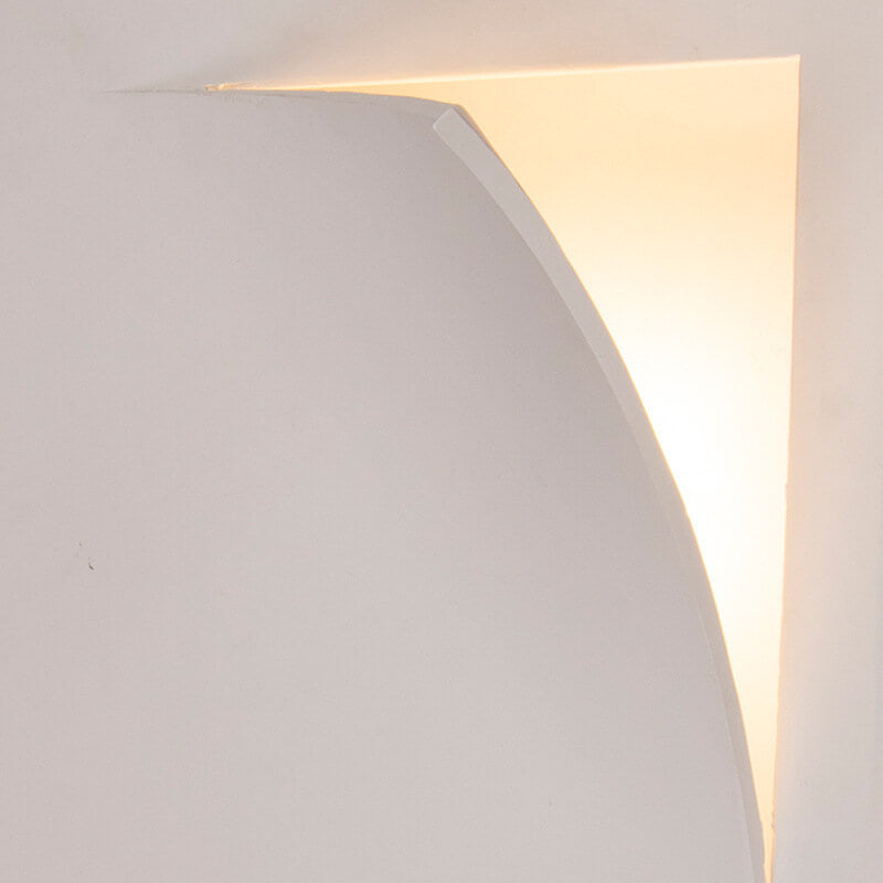 Modern Square Recessed Plaster Wall Sconce