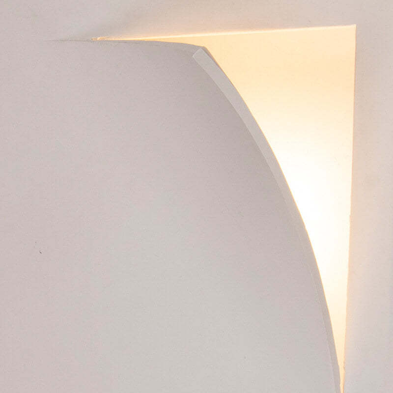 Modern Square Recessed Plaster Wall Sconce