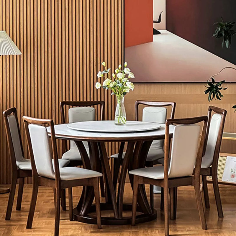 Chinese Solid Wood Leather Dining Chair