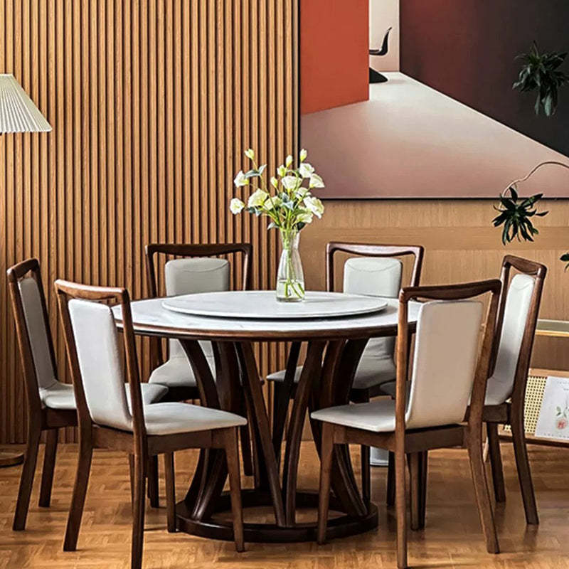 Chinese Solid Wood Leather Dining Chair