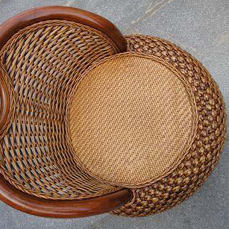 Vintage Orb Curved Bamboo Rattan Chair