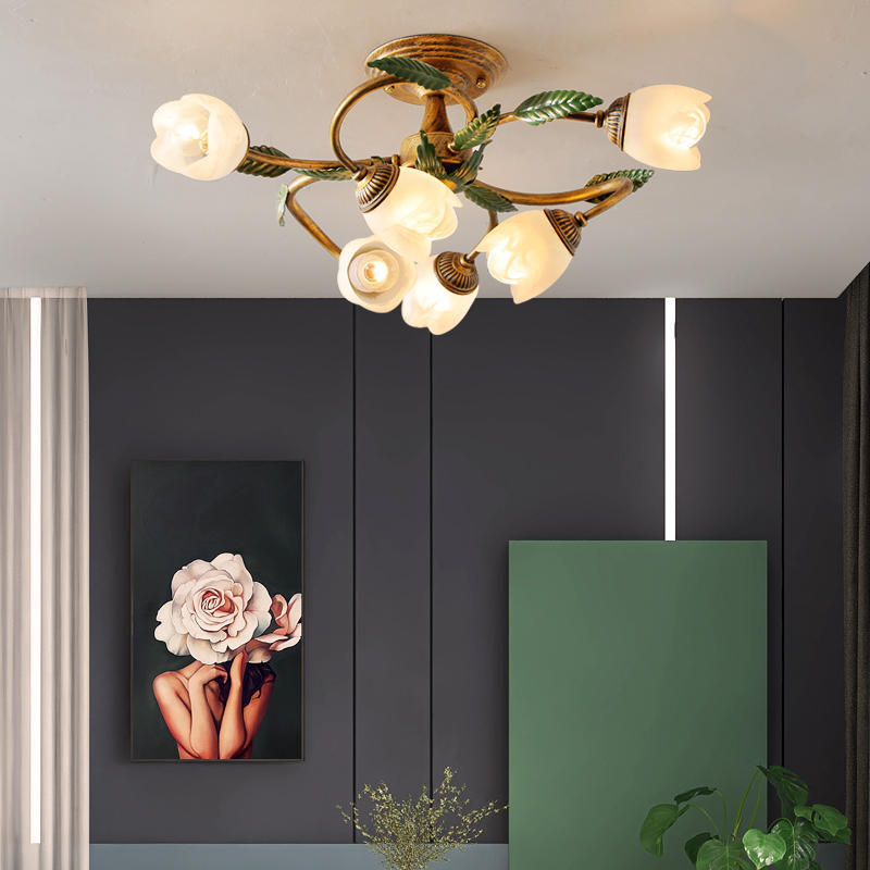 Modern Idyllic Iron Flower Branch Mount Light — 6 / A / 220V-240V For UK/AU