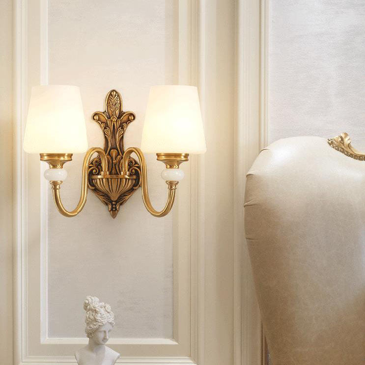 Lighom luxury decor cone brass wall sconces — 1-Light / 220V-240V (UK/AU