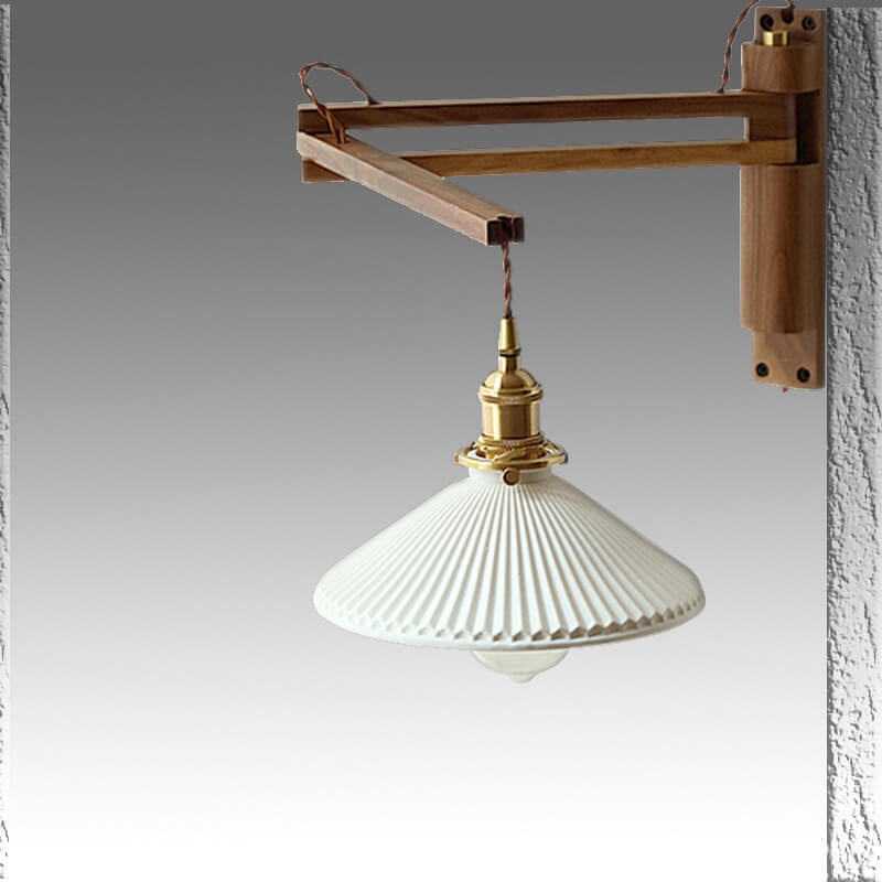 Nordic Milk White Glass Retractable Wall Sconce