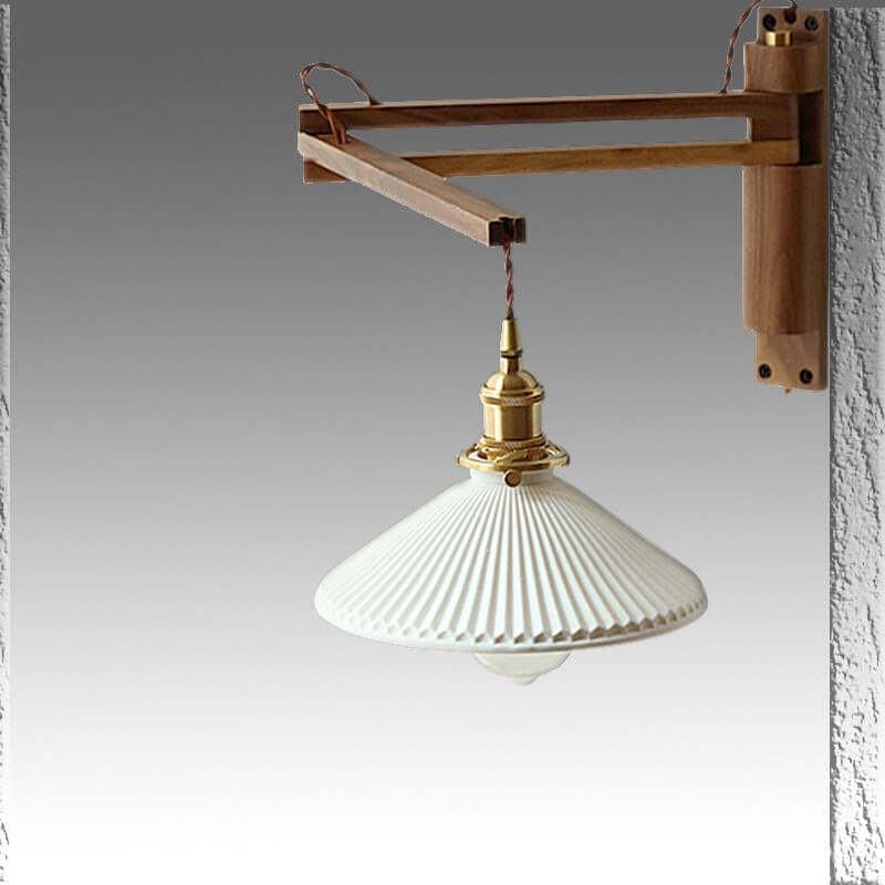 Nordic Milk White Glass Retractable Wall Sconce