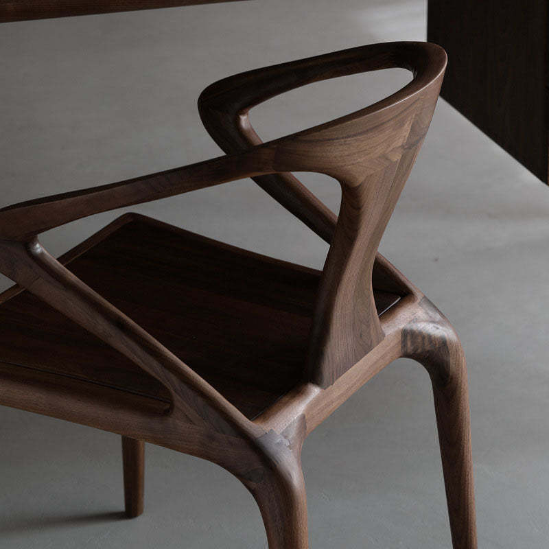 Scandinavian Bent Upholstered Wood Dining Chair