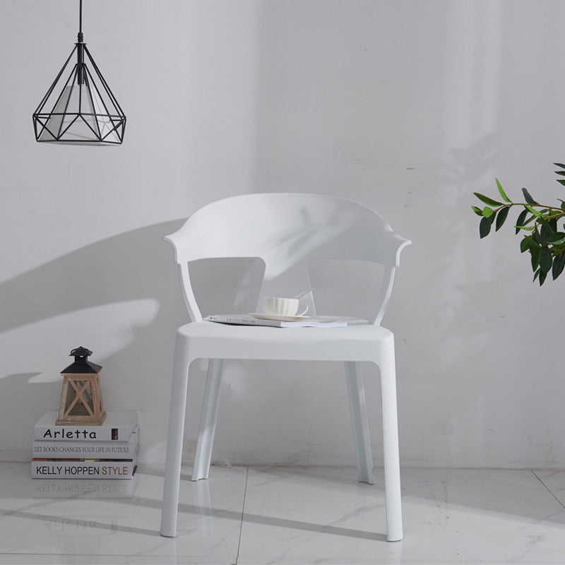 Minimalist Trapezoidal Plastic Dining Chair