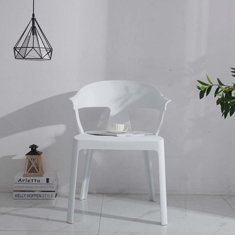 Minimalist Trapezoidal Plastic Dining Chair