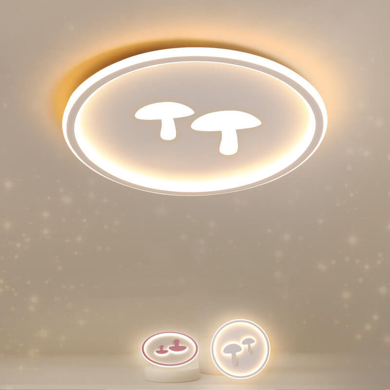 Modern Round Acrylic Mushroom LED Flush Mount Light