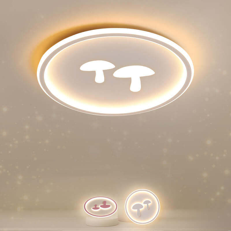 Modern Round Acrylic Mushroom LED Flush Mount Light