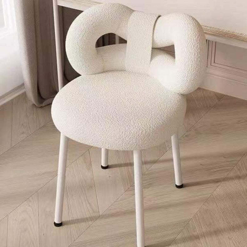 Nordic Lambswool Butterfly Vanity Stool — Green