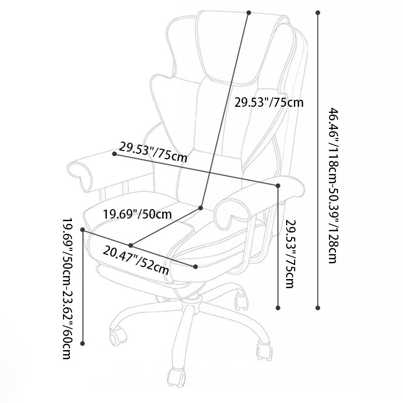 Minimalist Microfiber Nano Leather Steel Desk Chair