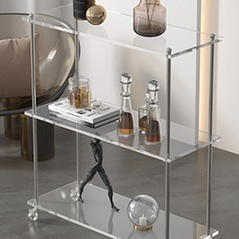 Contemporary Acrylic Steel Side Table