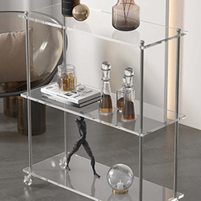 Contemporary Acrylic Steel Side Table