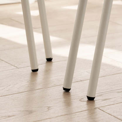 Vintage Round Rubberwood Steel Vanity Stool