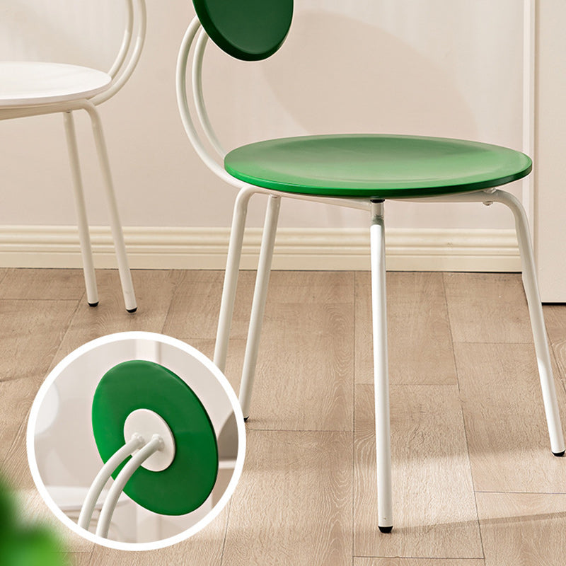 Vintage Round Rubberwood Steel Vanity Stool