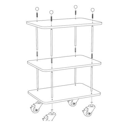Contemporary Acrylic Steel Side Table