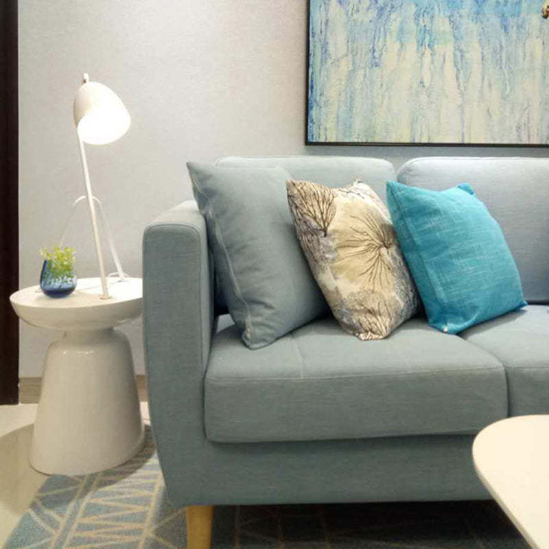 Scandinavian Round Disc Column End Table