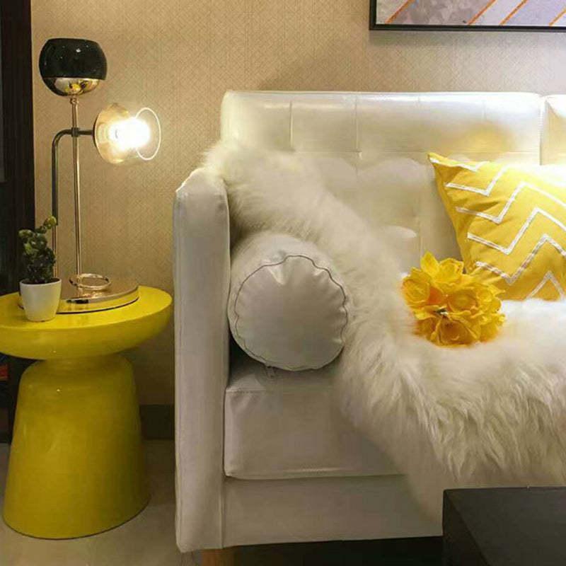 Scandinavian Round Disc Column End Table