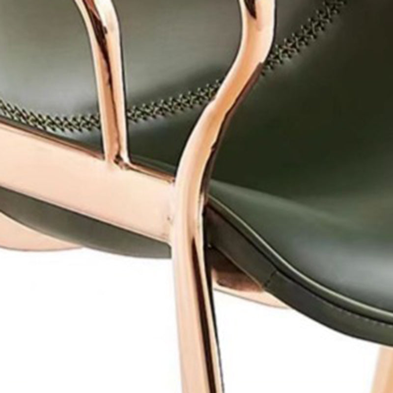 Contemporary Leather Carbon Steel Dining Chair