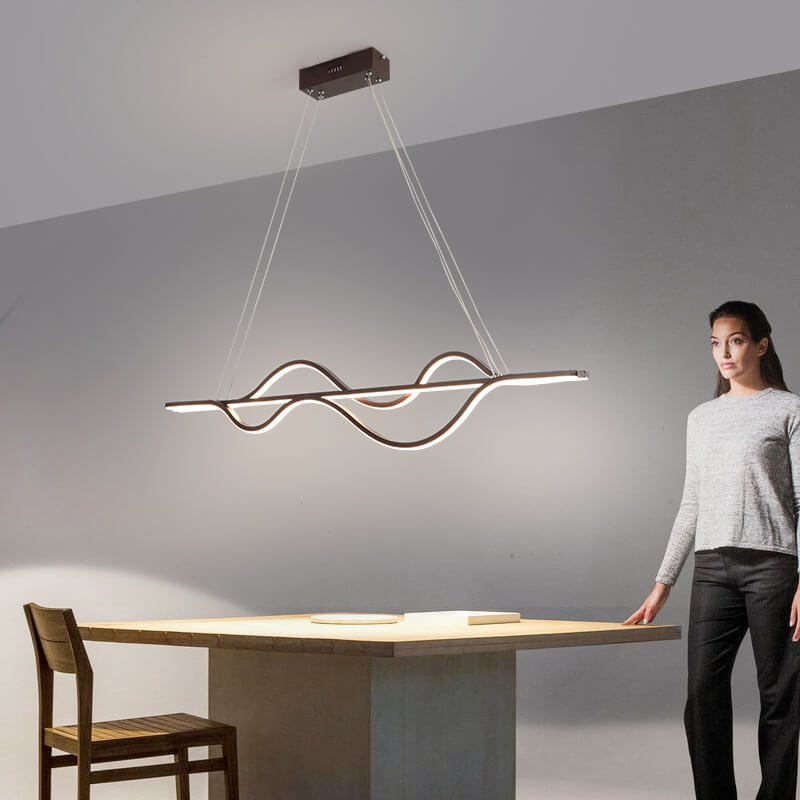 Minimalist Lines LED Island Chandelier