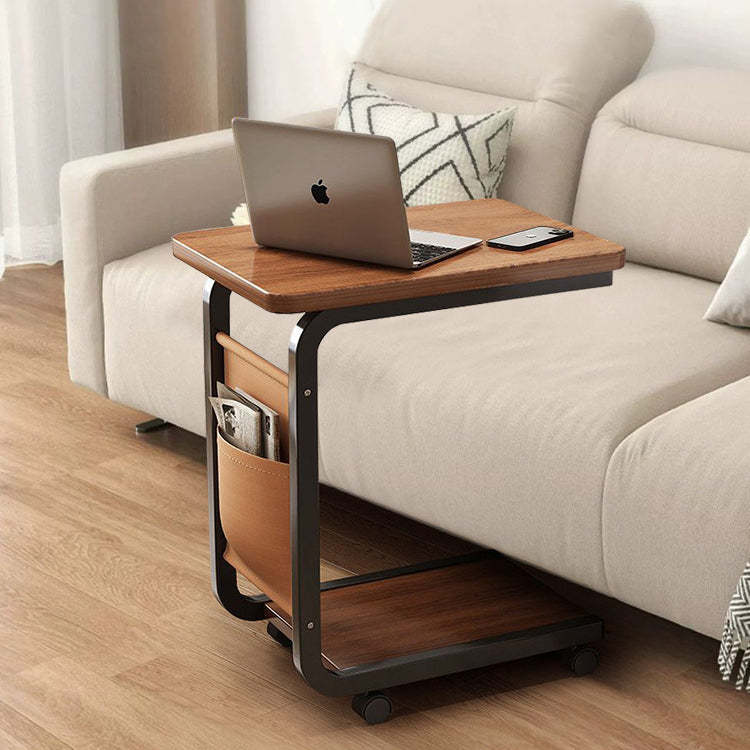 Minimalist Steel Side Table on Wheels