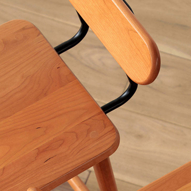 Nordic Square Wood Iron Bar Stool