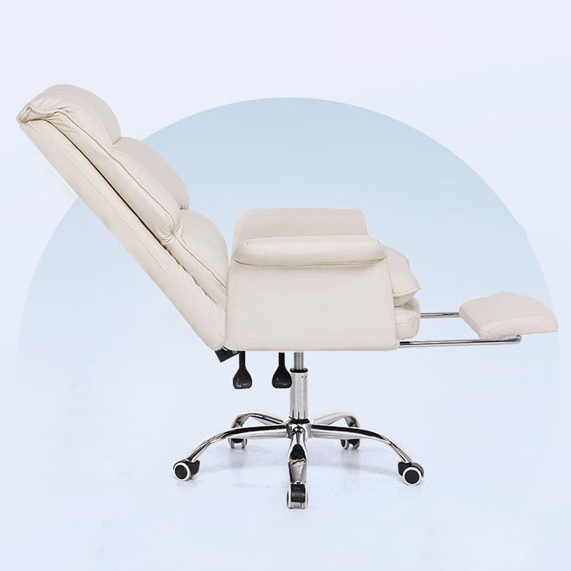 Minimalist PU Leather Steel Desk Chair
