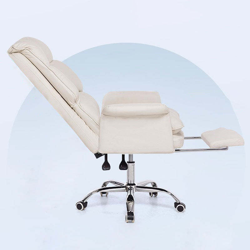 Minimalist PU Leather Steel Desk Chair
