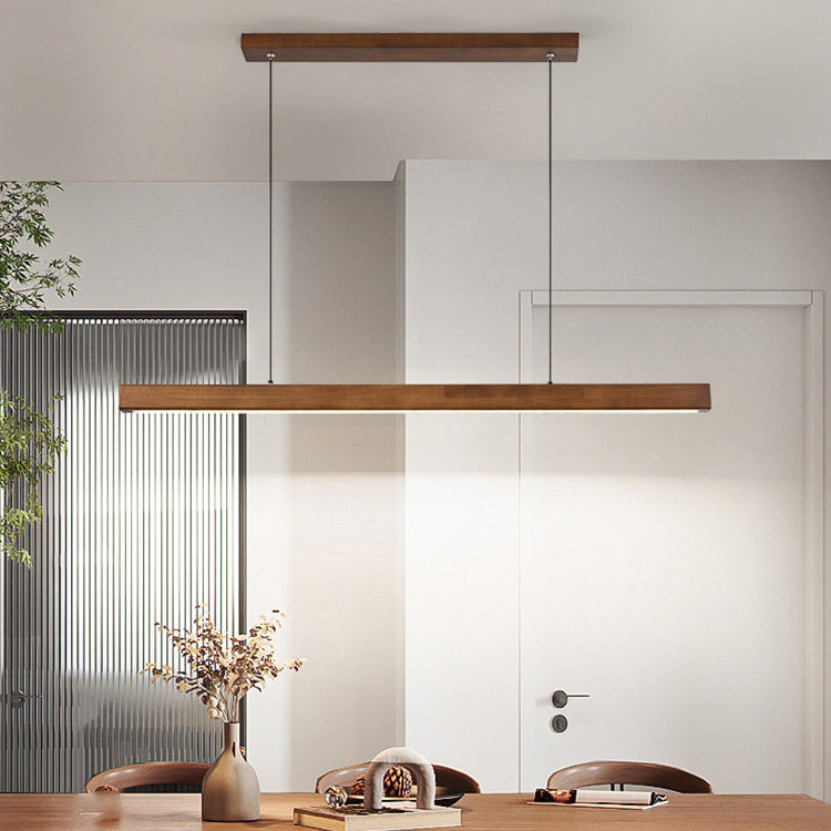 Lighom nordic island rubber wood chandeliers — Small / Warm White (3000K) / Natural Wood