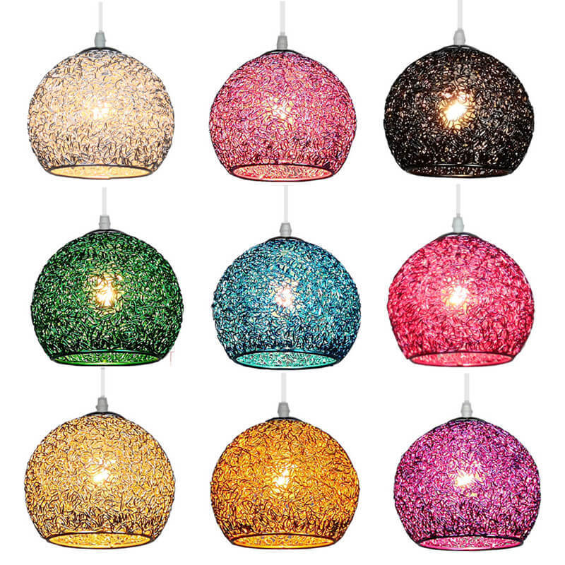 Modern Aluminum Wire Dome Pendant Light