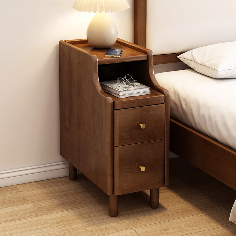 Minimalist Wood 2-Drawer Nightstand - 787x1575x1969