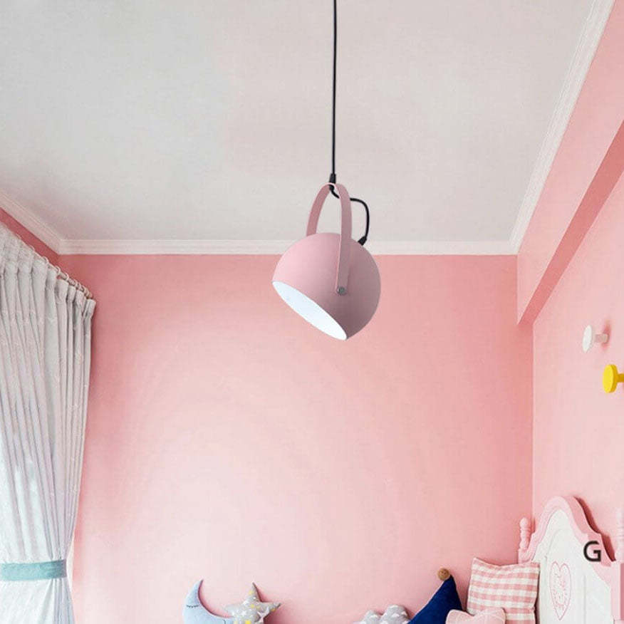 Nordic Macaron Aluminum Semicircle Pendant Light