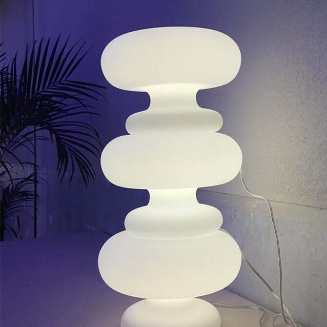 Danish Milk White Mushroom Table Lamp