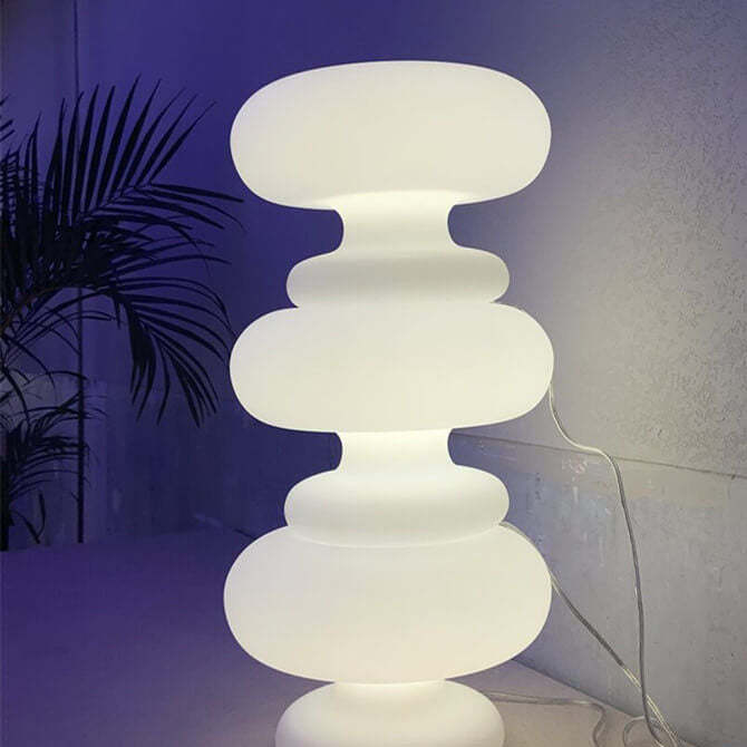 Danish Milk White Mushroom Table Lamp