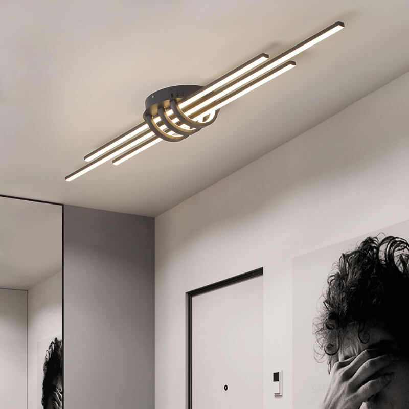 Minimalist Long LED Flush Mount Light