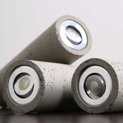 Industrial Textured Cement Cylinder Pendant Light