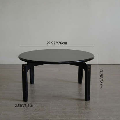 Minimalist Round Wood 4-Leg Coffee Table