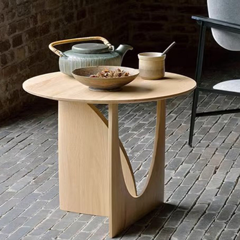 Japanese Round Wood Coffee Table