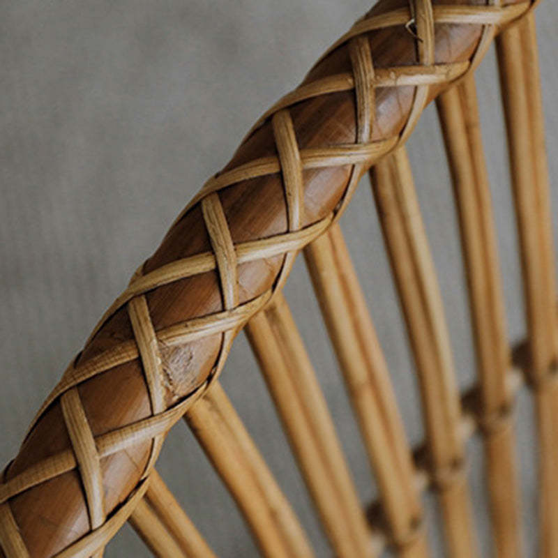 Chinese Woven Wood Four-Leg Dining Chair
