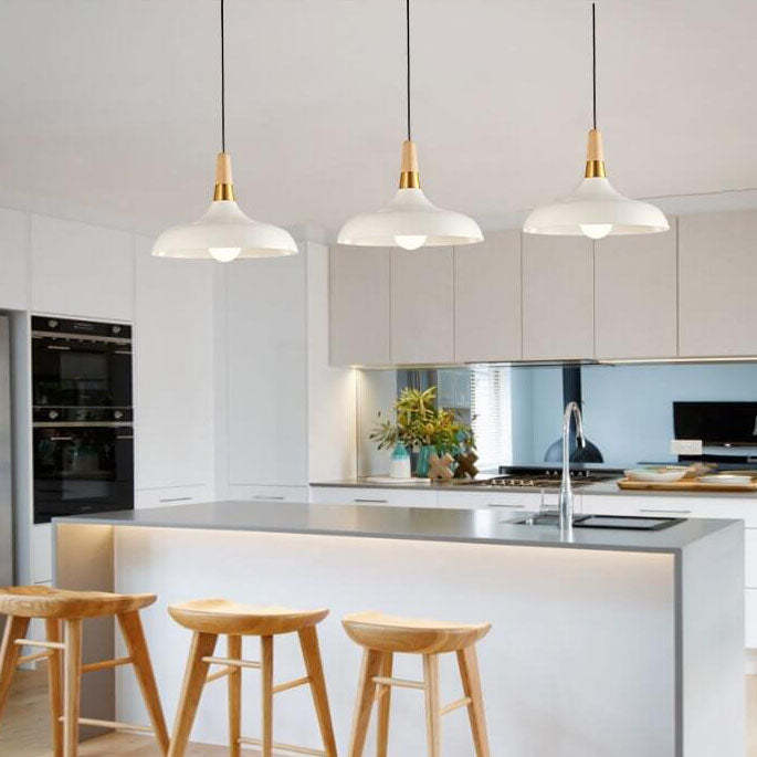 Nordic Macaron Barn Wood Pendant Light