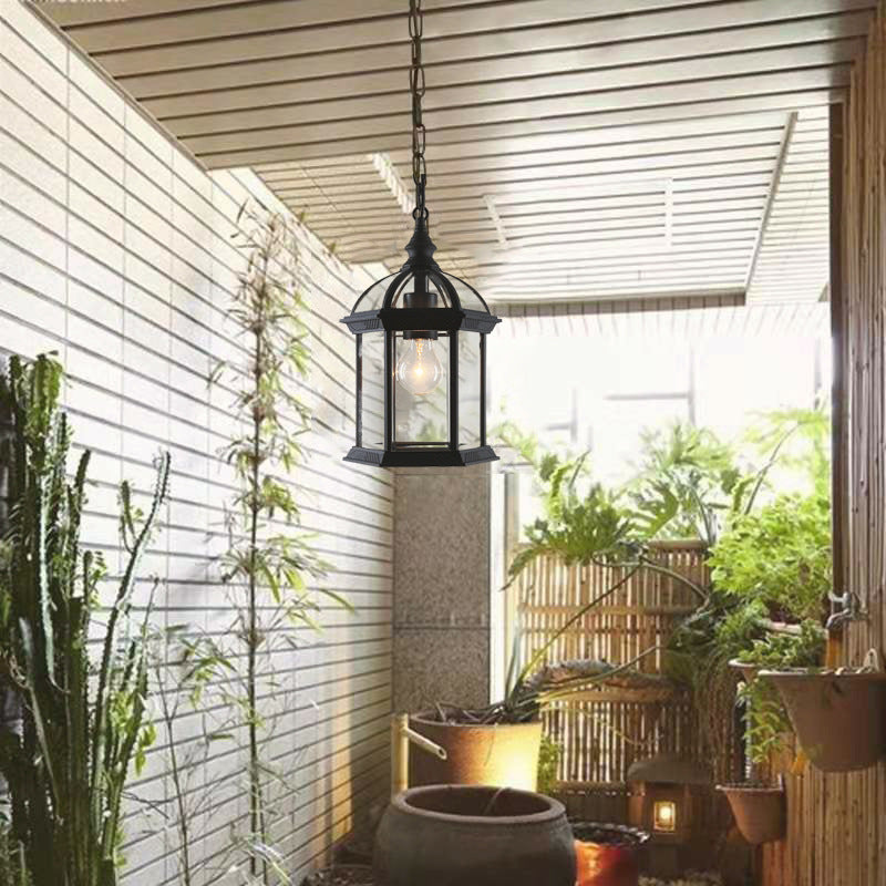 Minimalist hexagonal decor black aluminum pendant lighting, Lighom — Matte Black / 220V-240V (UK/AU)