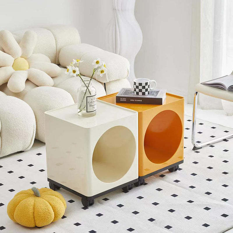 Modern Cubic Round Movable End Table — 2 / Gray