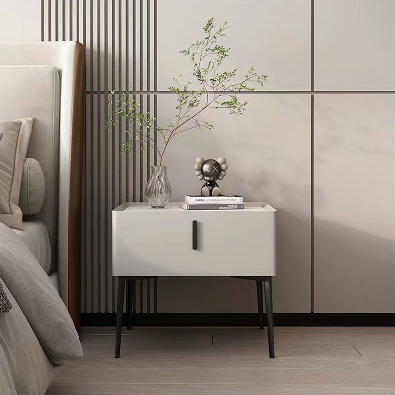 Scandinavian Wood Nightstand Wireless Charging — Ordinary / Blue