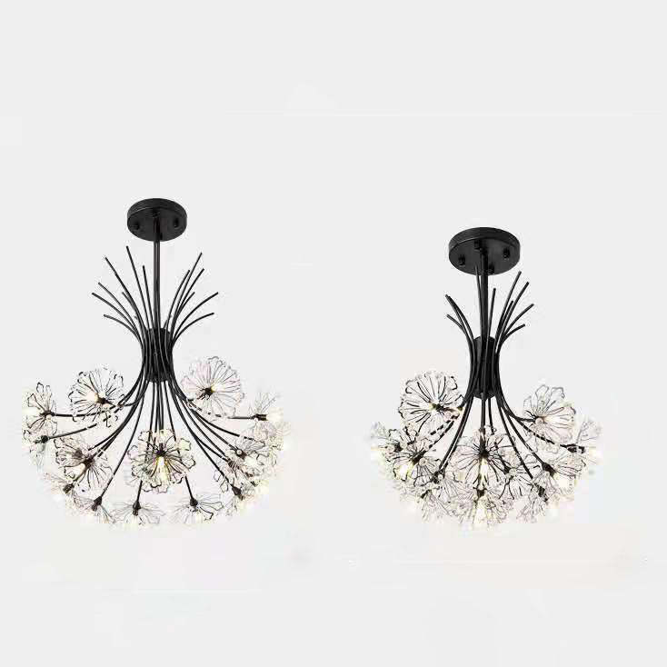 Transitional Crystal Dandelion Branch Chandelier