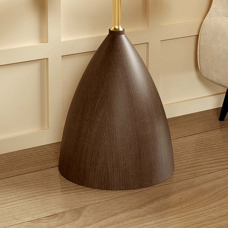Minimalist Cone Glass Steel End Table