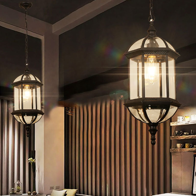 Retro Hexagonal Lantern Aluminum Waterproof