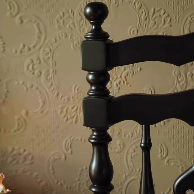 French Wood Fabric Dining Chair