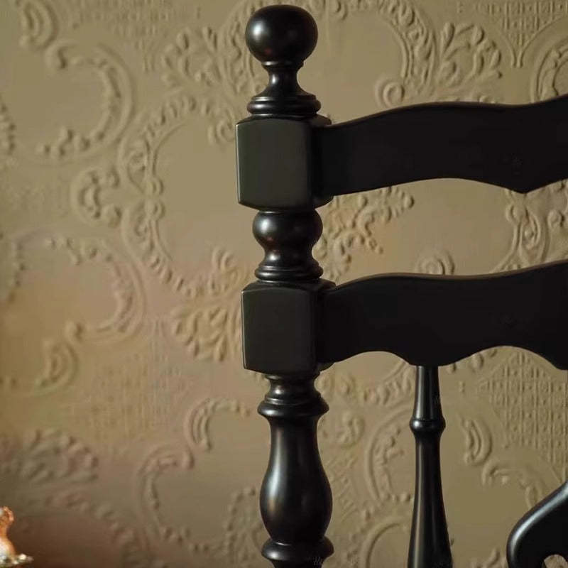 French Wood Fabric Dining Chair